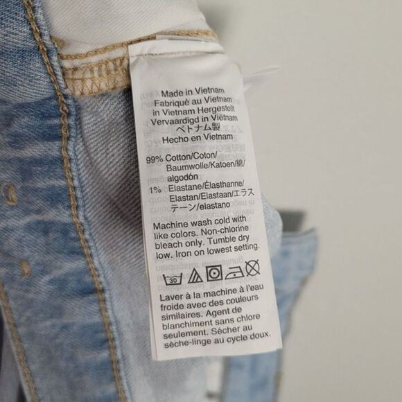 Madewell Size 27 Slim Demi Boot Jeans High Waist Crop Light Wash Blue - Picture 10 of 12